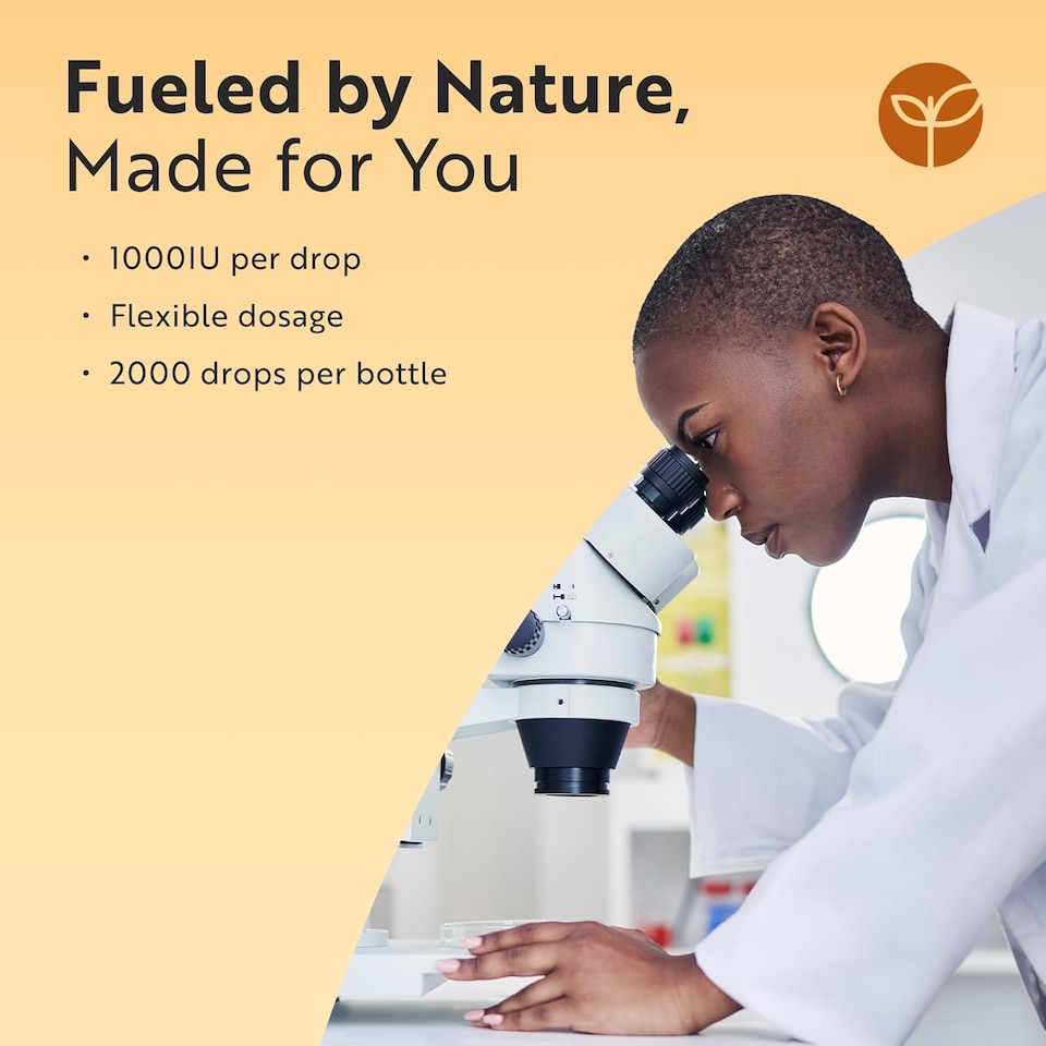 image 1 of Nutravita Vitamin D3 - Which Best Buy 2025 - Liquid Vitamin D Supplement 1000IU - Supports Bones, Immune System & Calcium Absorption - 2000 Drops