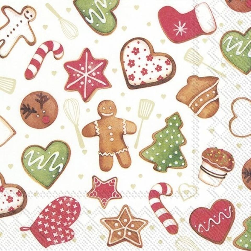 IHR  Cookies and Bakery Cocktail Napkin 25cm 3ply  20 Pack