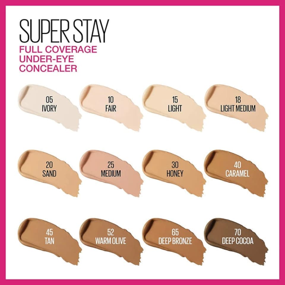 image 1 of Maybelline Super Stay Full Coverage Under Eye Concealer 6ml Brown | 30 Honey