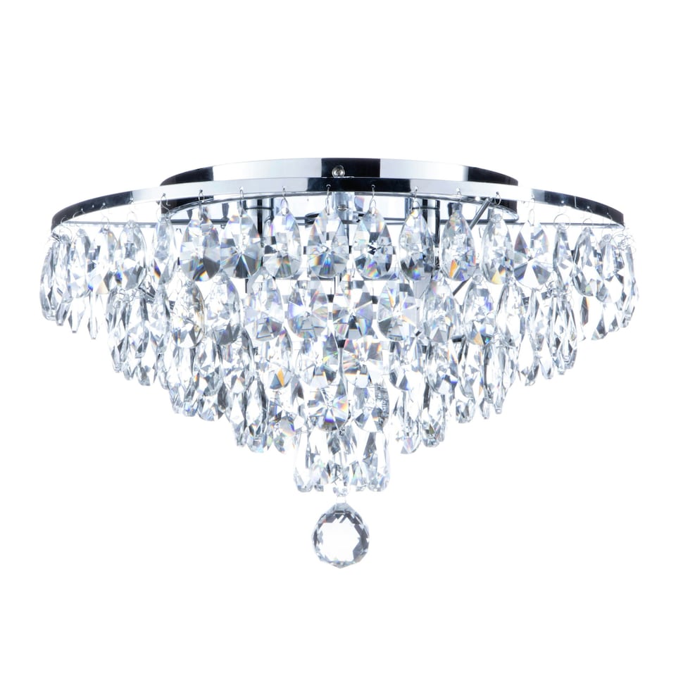 image 1 of BHS Elsa 4 Light Ceiling Light, Chrome