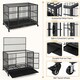 image 6 of Yaheetech 106 cm Indestructible Dog Crate Black