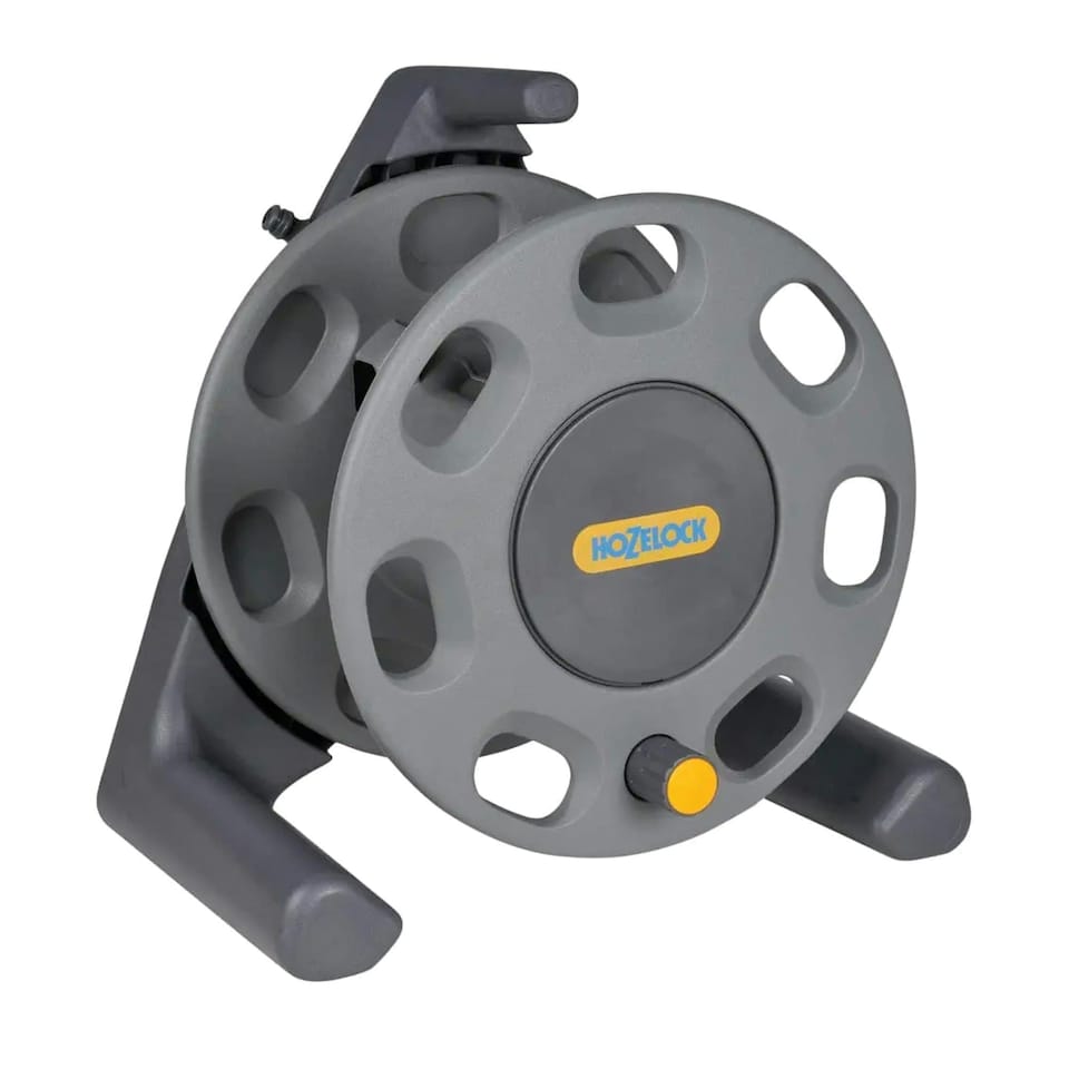 image 1 of Hozelock Freestanding Compact Hose Reel - Grey/Yellow - One Size