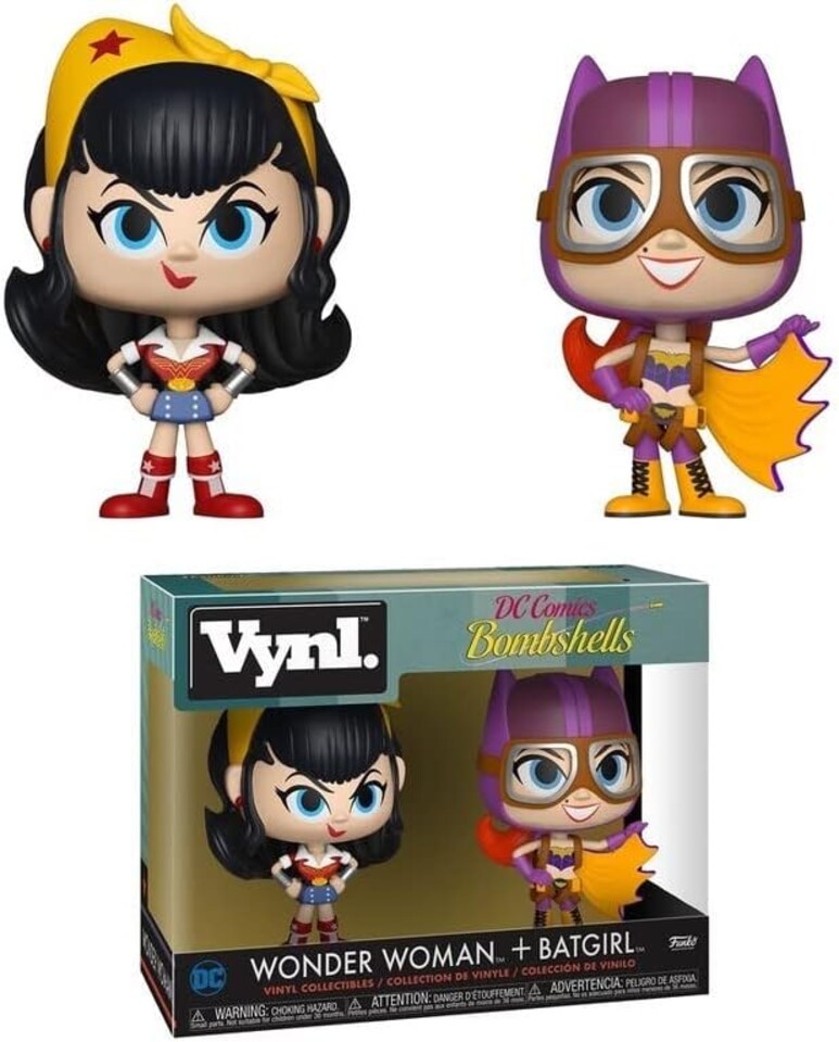 image 1 of Funko Vynl DC Bombshells 2PK Wonder Woman & Batgirl Funko Vynl Figure