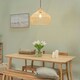 image 3 of ValueLights Anais Wood - Rattan Natural Dome Ceiling Pendant Shade