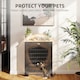 image 4 of HOMCOM Radiator Cover with Drawer, Horizontal Slat, 78cm | Black | Black | 78W x 19D x 95.5H cm
