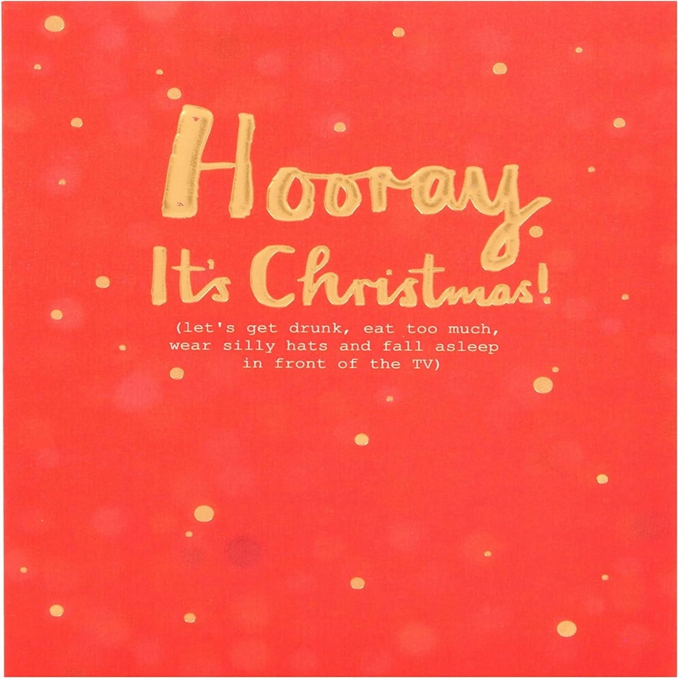 image 1 of Contemporary Design Christmas Card 'Hooray'