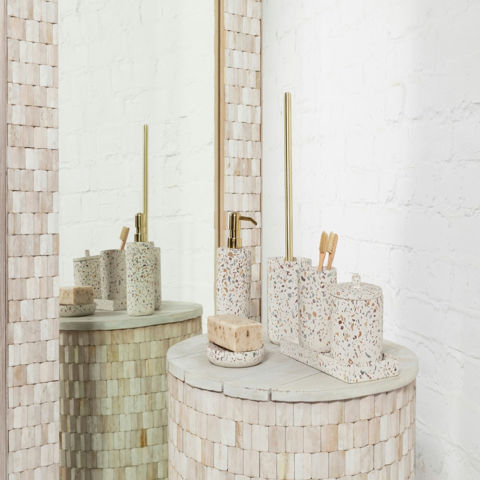 image 1 of Gozo Concrete Terrazzo Cotton Jar
