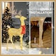image 6 of Outsunny Lighted Reindeer Christmas Decoration w/ Stakes Zip Ties Gold Tone
