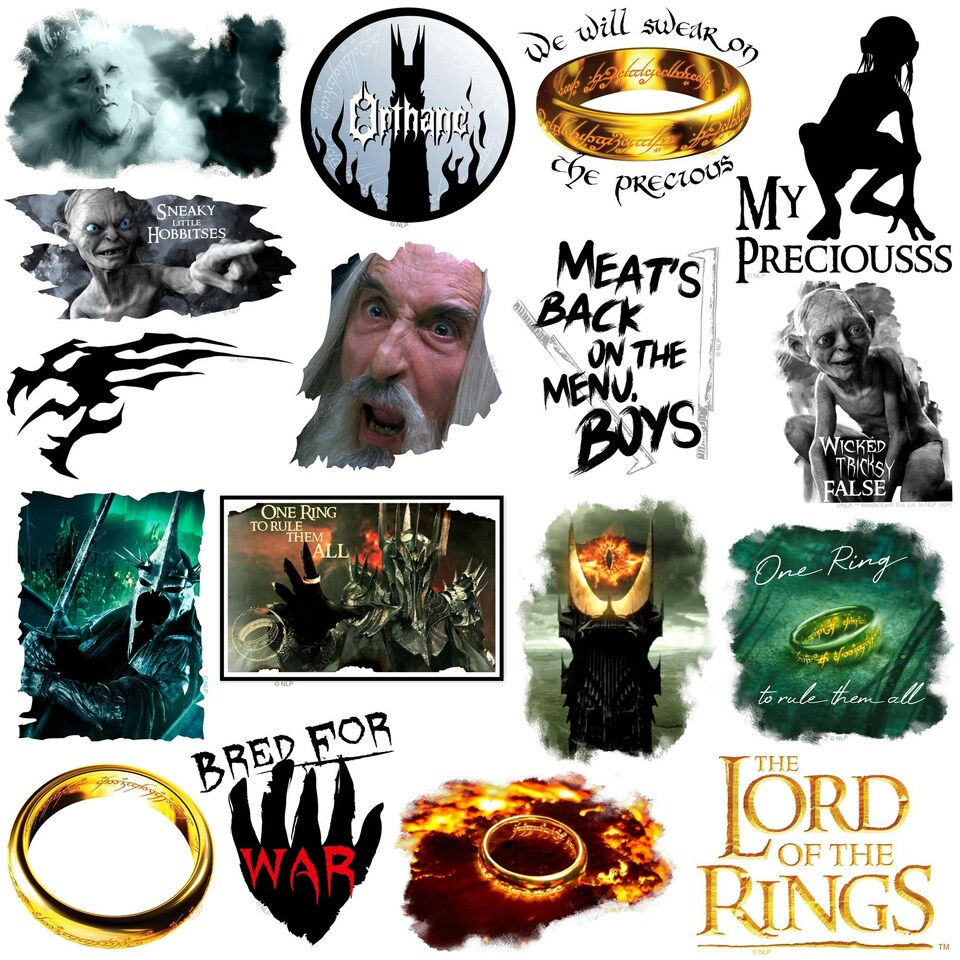 image 1 of Lord Of The Rings Deluxe Villains Stickers (Pack of 100) - Multicoloured - One Size