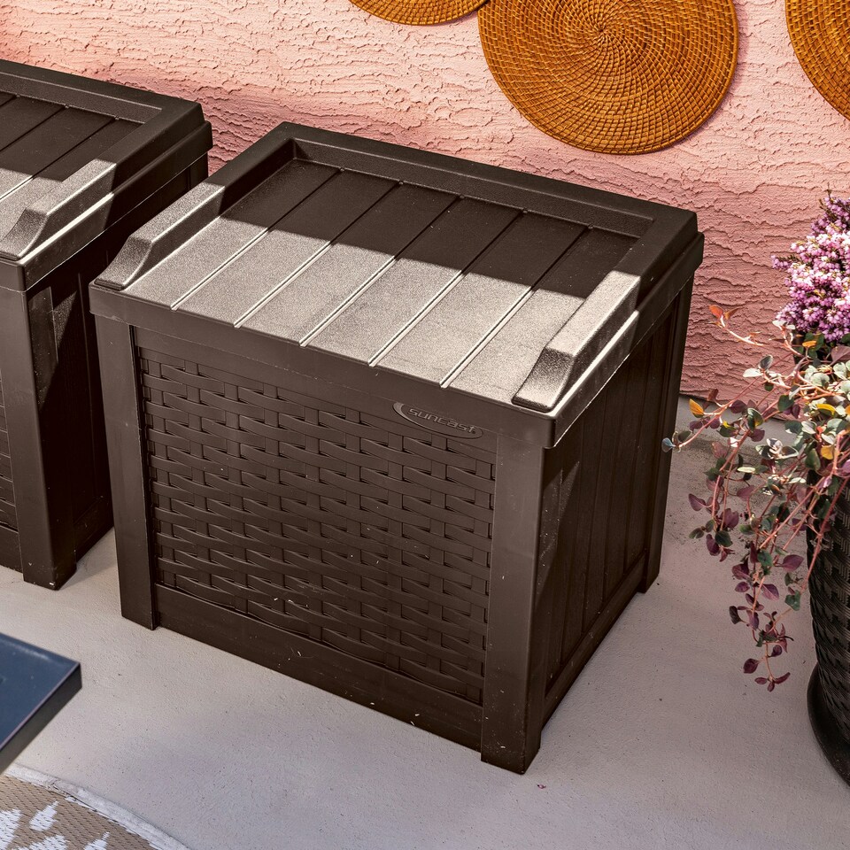 image 1 of Suncast Georgia 83L Storage Box - Java Brown | Brown