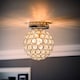 image 3 of ValueLights Ella Chrome Sphere Globe Jewel Flush Ceiling Light | Chrome