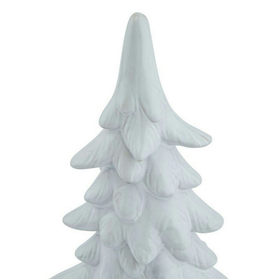 image 1 of Large Snowy Fir Tree - Resin - L13 x W20 x H35 cm - White