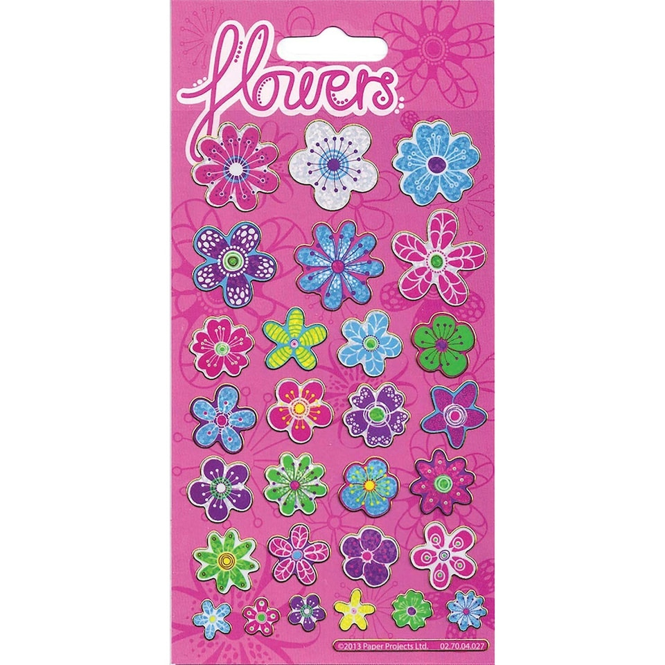Paper Projects Reusable Flowers Stickers - Multicoloured - One Size