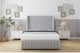 image 2 of Sloomy Marlborough Silver Plush Divan Bed Base 2 Drawers Foot-End With 54 Inch Wingback Headboard & 12 Inch Matching Footboard | Silver | Silver | Small Double | 1