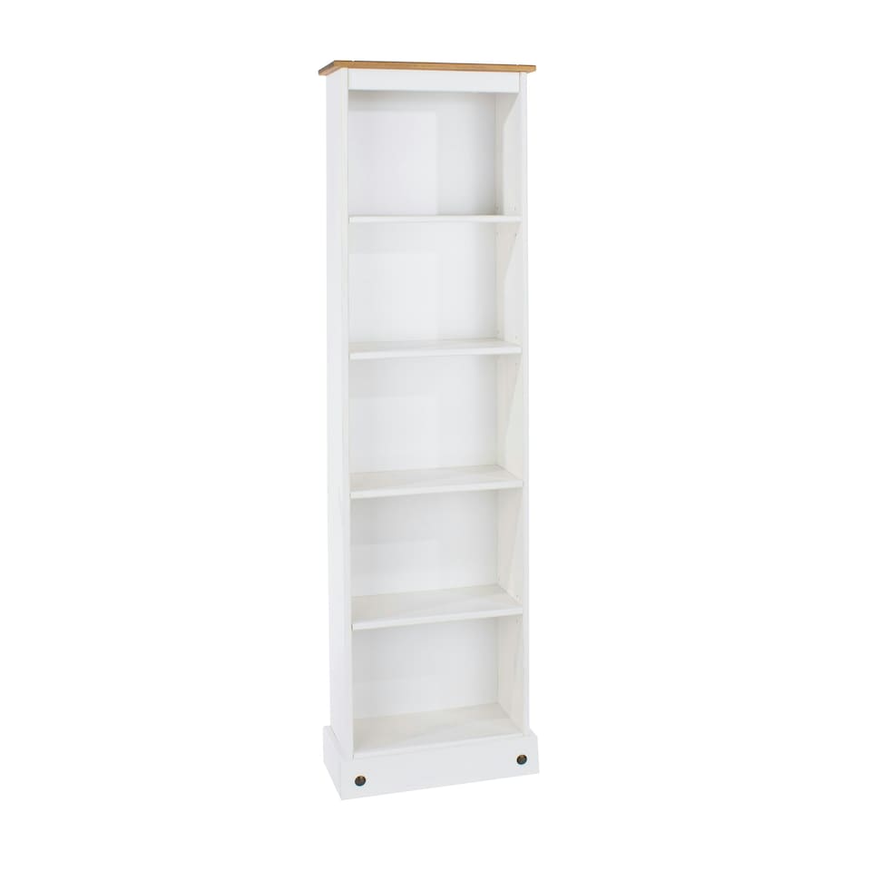 image 1 of Core Products Corona White, Tall Narrow Bookcase 176cm x W46cm x L20cm White