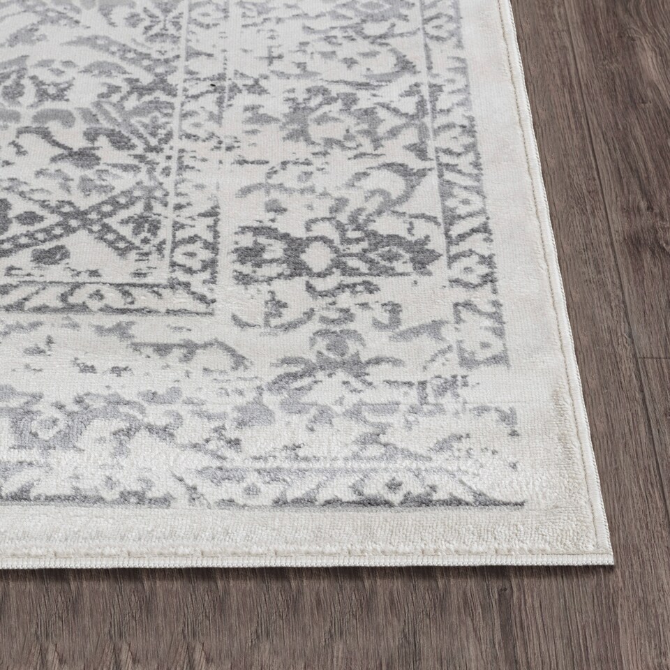 image 1 of LIVABLISS Roma-Vintage Traditional Boho Rug 80 x 220 cm | Off-White Grey Charcoal