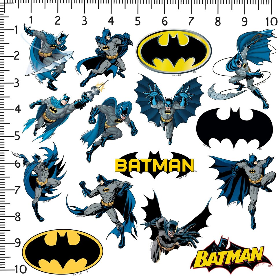 image 1 of Batman Deluxe Poses Stickers (Pack of 50) - Multicoloured - One Size