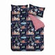 image 5 of Catherine Lansfield Christmas Ski Village Reversible Duvet Cover Set Navy Blue Blue | Navy Blue | Super King