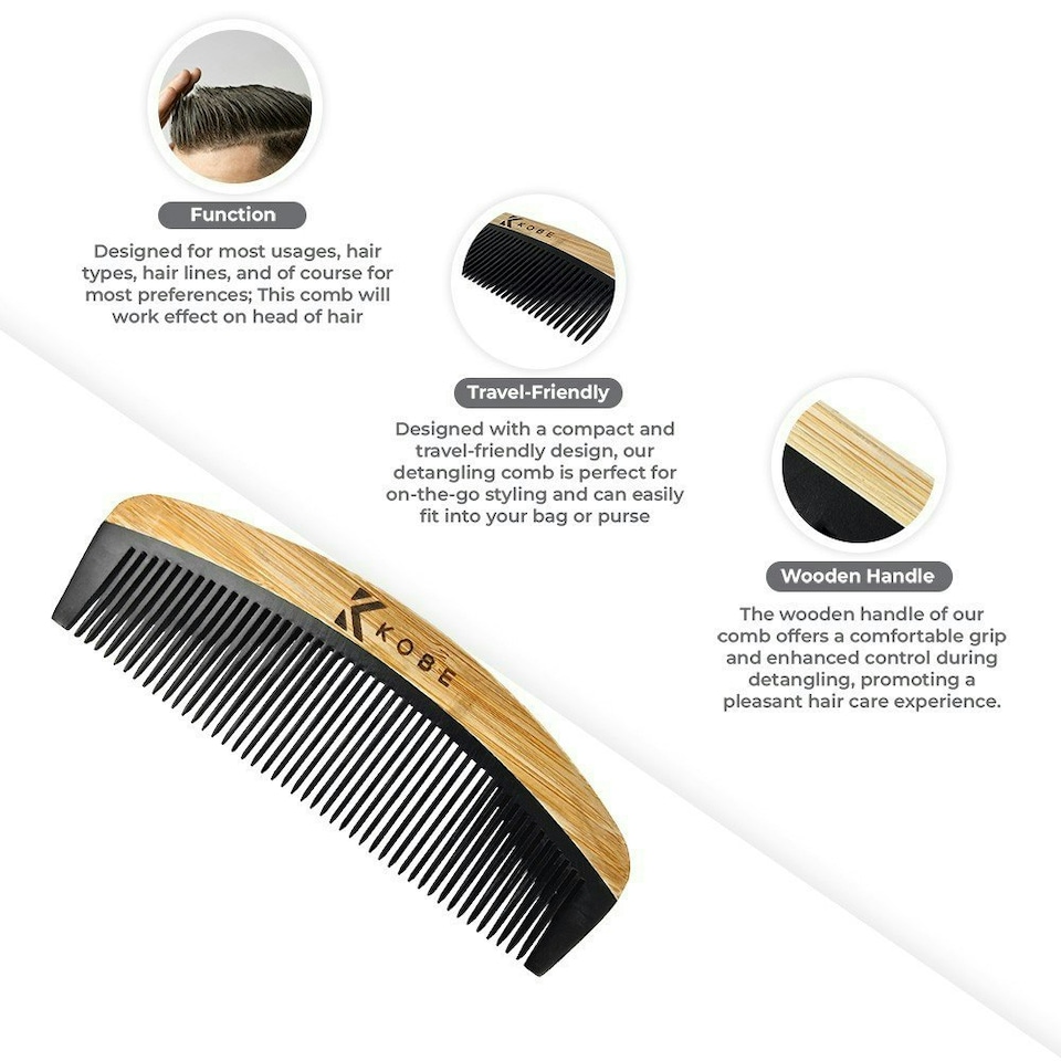 image 1 of Kobe Pro Wood Fine Comb