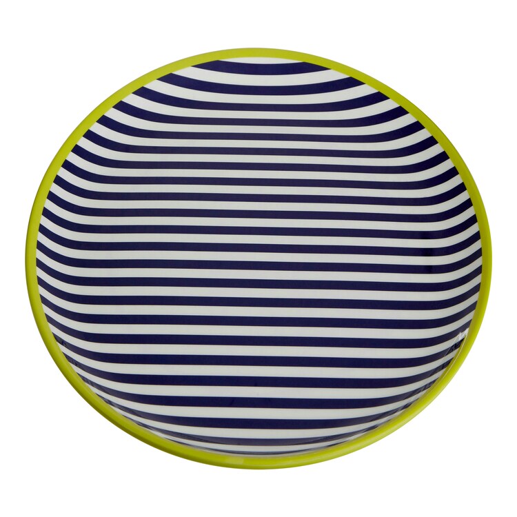 Interiors By Premier Floral Design Stripe Tray, Curved Contemporary Dining Tray, Functional Breakfast Tray, Versatile Lunch Tray Multi