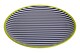 image 1 of Interiors by Premier Floral Design Stripe Tray, Curved Contemporary Dining Tray, Functional Breakfast Tray, Versatile Lunch Tray | Multi
