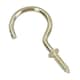 image 3 of 38mm Cup Hook Screws Picture Curtain Hangers Fasteners Brass Coated 75pc