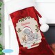 image 5 of Personalised Me to You Reindeer Luxury Red Stocking