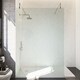 image 2 of Balterley Hollinsclough Contemporary Bathroom 8mm Glass Wetroom Screen with Arms & Feet, Chrome Finish, 1950 x 1398 x 14mm