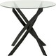 image 4 of Sheldon Round Glass Dining Set with 4 Chairs Grey | Grey Boucle