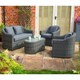 image 1 of 4 Seater Grey Weave Sofa Set