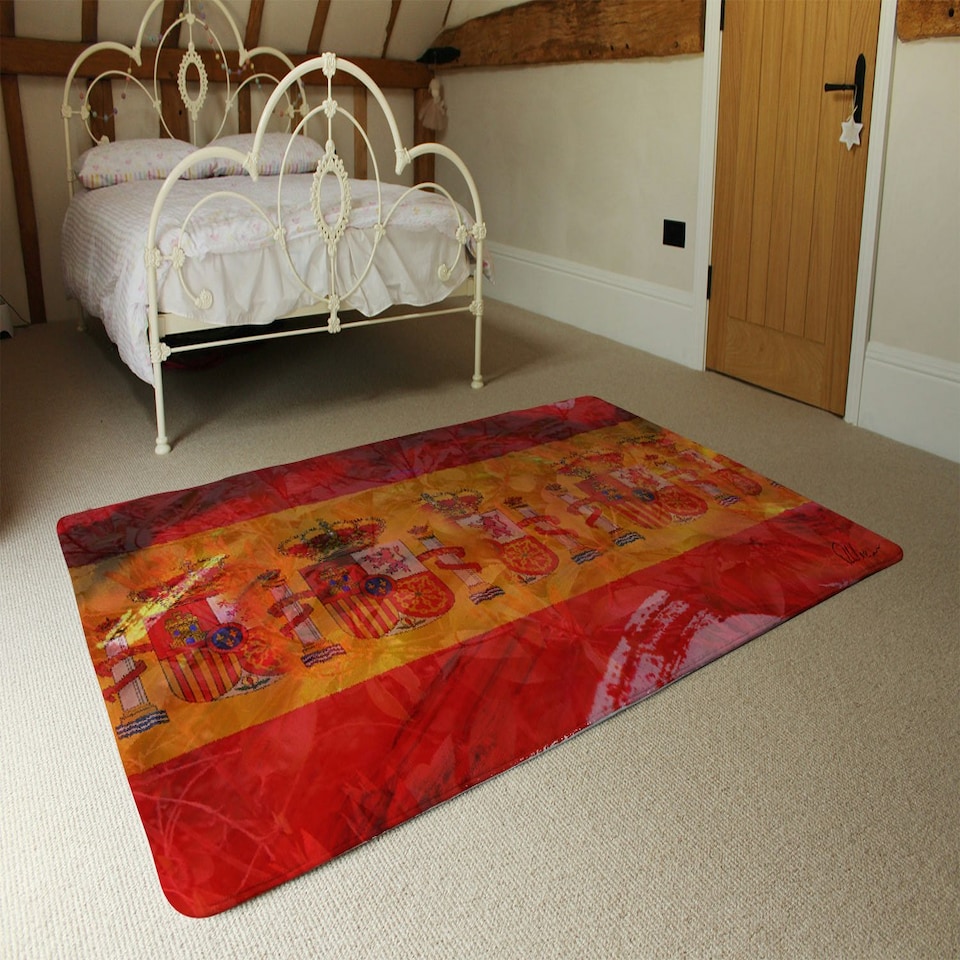 image 1 of Spain Flag (Rug) Red | Large: 140x200cm
