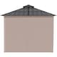 image 8 of Outsunny 3 x 3 m Outdoor Polycarbonate Gazebo Double Roof Hard Top Gazebo with Galvanised Steel Frame Nettings Curtains for Garden Lawn Patio and Deck Khaki
