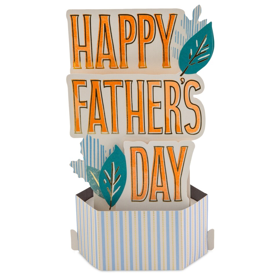image 1 of Hallmark Paper Wonder Father's Day Card - 3D Pop-Up Leaves Design