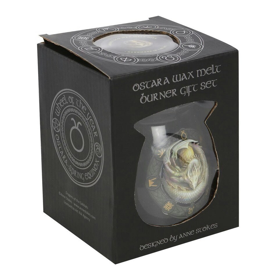image 1 of Anne Stokes Ostara Wax Melt Burner Set - Black/White/Gold - One Size