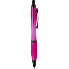 Floso Nash Contrast Detail Plastic Ballpoint Pen | Pink | Magenta | One Size | 1