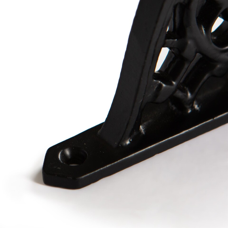 image 1 of Hammer & Tongs Honeycomb Iron Shelf Bracket - D100mm - Black