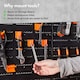 image 2 of VonHaus Garage Tool Storage with Shelf and Pegboard for Multiple Tools