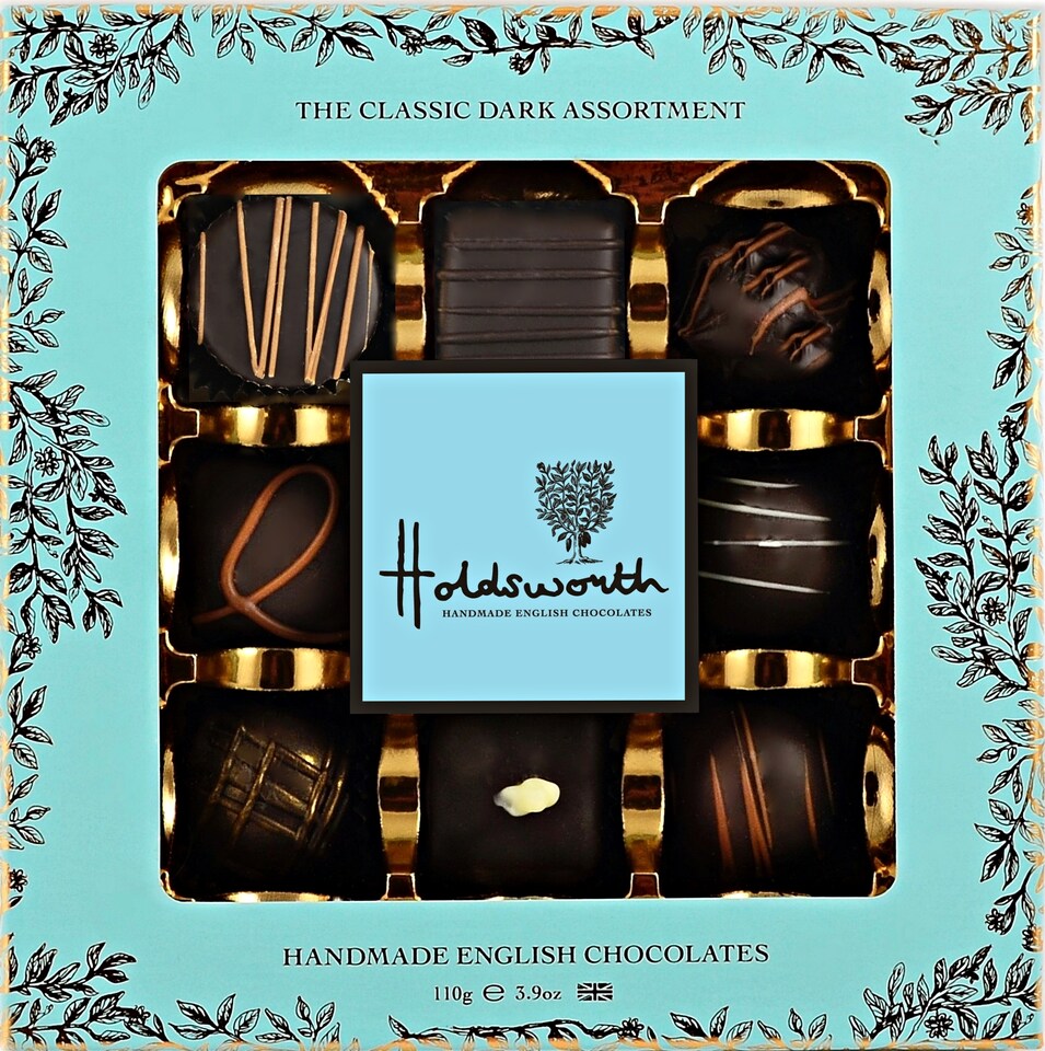 image 1 of Holdsworth Chocolates Classic Dark Assortment Box 110g