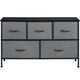 image 7 of Yaheetech Wide Fabric Organizer with 5 Drawers Dark Grey Grey | Light Grey