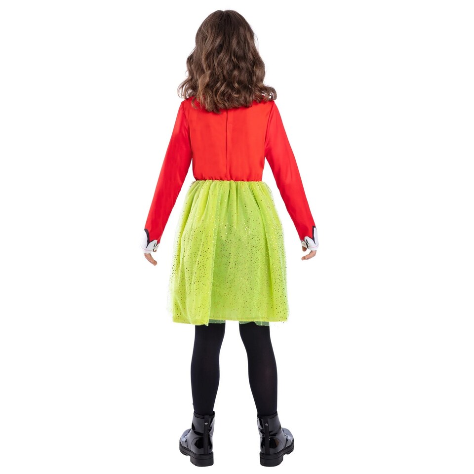 image 1 of The Grinch Girls Santa Costume Set | Red | Red/Green | 10-12 years | 1