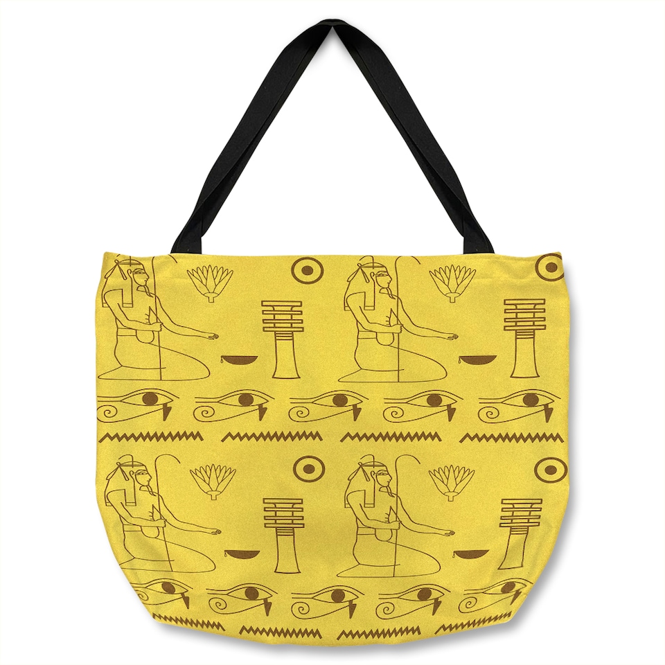 Pattern Of Egyptian Hieroglyphics Tote bat | Multi