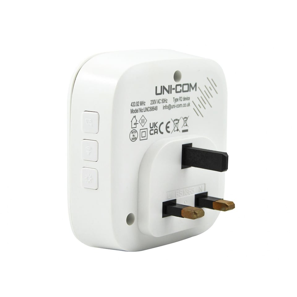 image 1 of Uni-com Plug-in Door Chime (UK Plug) | Multi | Multi Colour | One Size | 1