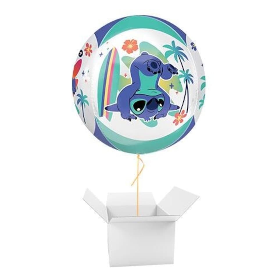 image 1 of Stitch Disney Lilo & Stitch Orbz Foil Helium Balloon - Inflated Balloon in a Box | Multi