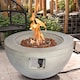 image 2 of MDA Designs TABITI Light Grey Gas Fire Pit for Garden & Patio Luxurious Eco-Stone Finish Outdoor Heater