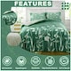 image 5 of Gigi Floral Printed Duvet Cover Set Reversible Polycotton Beddings Green | Double