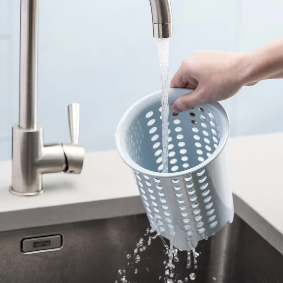 image 1 of Melamine Cutlery Drainer/Utensil Pot Grey | Dark Grey