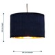 image 8 of Sundance - Navy Blue Velvet Pleated 30cm Lamp Shade with Gold Inner Blue | Gold