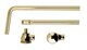image 1 of Balterley Push Down Exposed Bath Waste - Gold