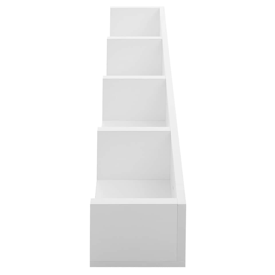 image 1 of HOMCOM Wooden Wall-Mounted Storage Media Display Shelf Center Rack, White