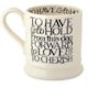 image 3 of Mug Set: 2 x 300ml Emma Bridgewater Black Toast Mrs & Mrs 1/2 Pint Mugs, Ceramic White